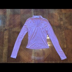 Pink v-neck long sleeve